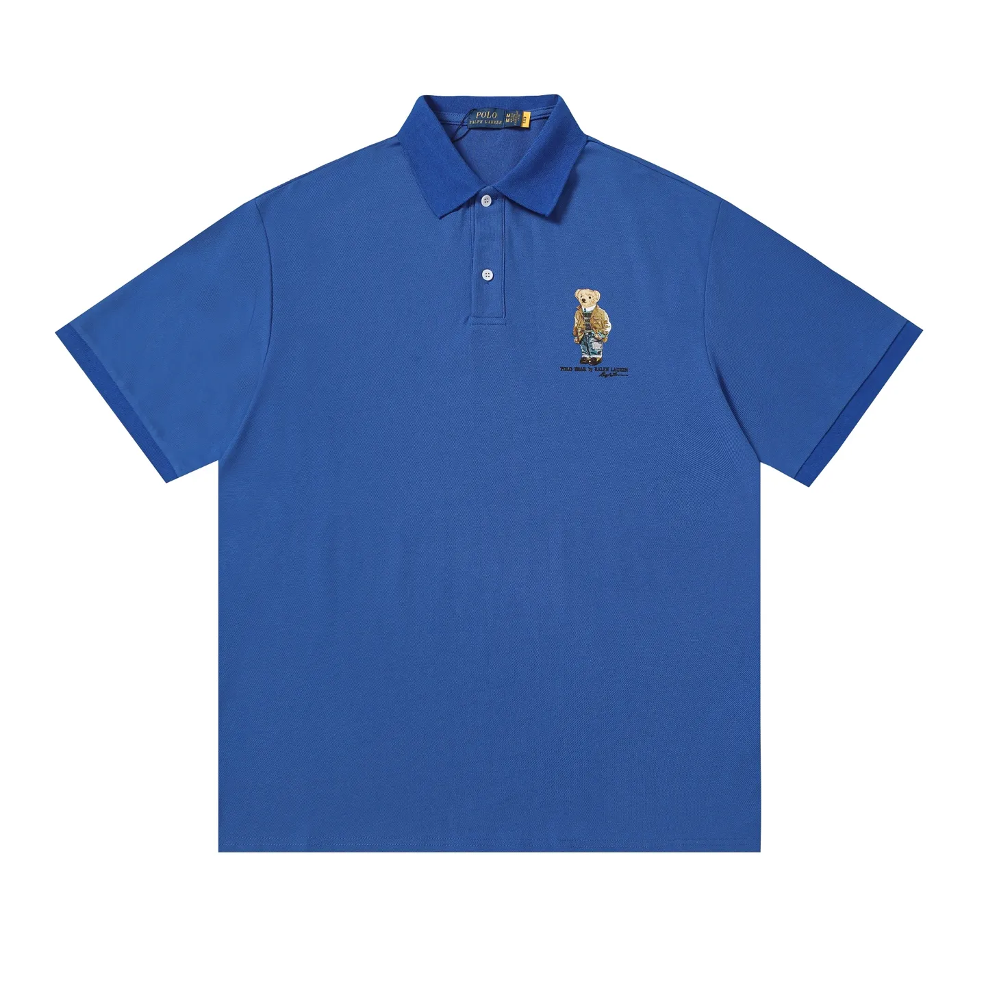 P156 Style number: A016 [Ralph Lauren classic bear print Polo shirt] ✅250 grams of fine cotton pique fabric, custom-woven and dyed threads ✅Original stickers Scan the QR code to enter the official website ✅Large version, loose and stylish, can wear up to 210 pounds Color: black, white, navy, blue, sky blue, dark gray, floral gray Size: S-XL